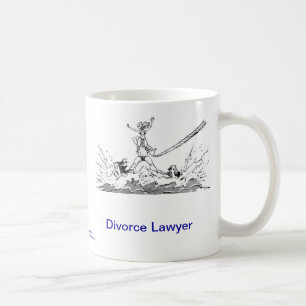 Tasse de café morte d'avocat spécialisé en divorce