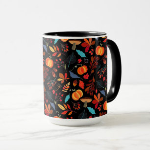 Tasse de café Motif Feuilles d'Automne Couleur Per