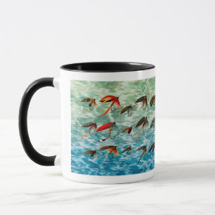 Tasse de café Mouches de truite Antiques / Leurres