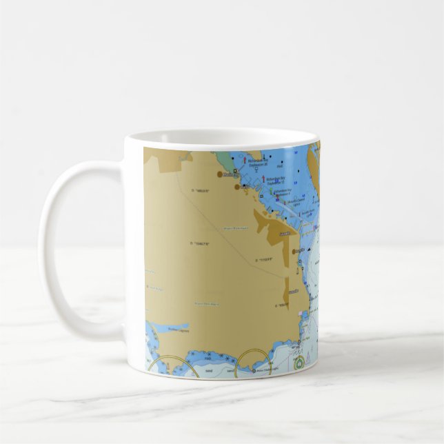 Tasse de café nautique de diagramme (Gauche)