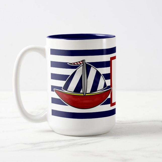 Tasse de café nautique de voilier (Gauche)