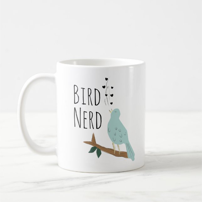 Tasse de café nerd d'oiseau (Gauche)