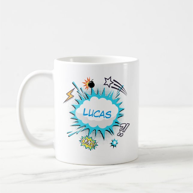 Tasse de café nommée faite sur commande colorée de (Gauche)