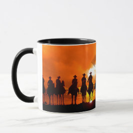 Tasse de café occidentale de ranch de cheval de