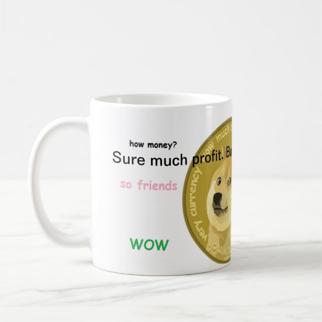 Tasse de café officielle de Dogecoin tels (Gauche)
