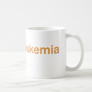 Tasse de café orange de ruban de leucémie de