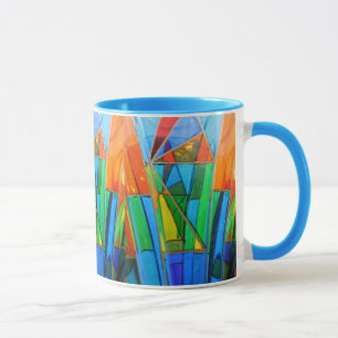 Tasse de café--Orange en verre de Murano