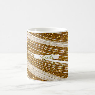 Tasse de café Paillettes dorées et éclaboussures d