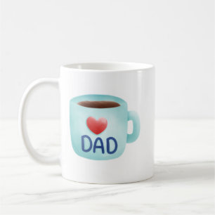 Tasse de café Papa Aquarelle PNG Tasse de la fêt