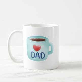 Tasse de café Papa Aquarelle PNG | Tasse de la fêt