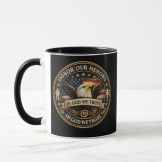 Tasse de café patriotique pièce militaire Honneur