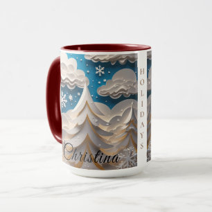 Tasse de café Paysage hivernal enchanté