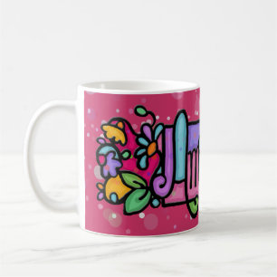Tasse de café peinte par coutume d'AMANDA. Le PK.