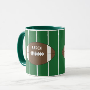 Tasse de café personnalisée avec nom de football