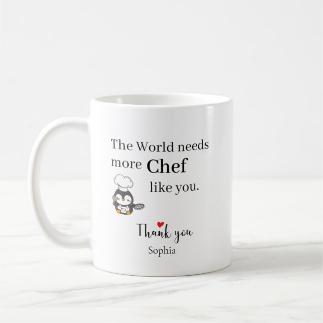 Tasse de café personnalisée avec un nom - Merci Ch (Gauche)