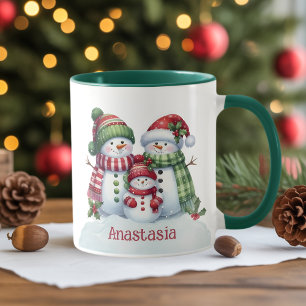 Tasse de café personnalisée Bonhomme de neige de N