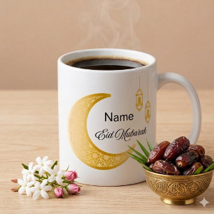 Tasse de café personnalisée Croissant de Lune Eid