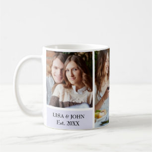 Tasse de café personnalisée de collage de 3 phot