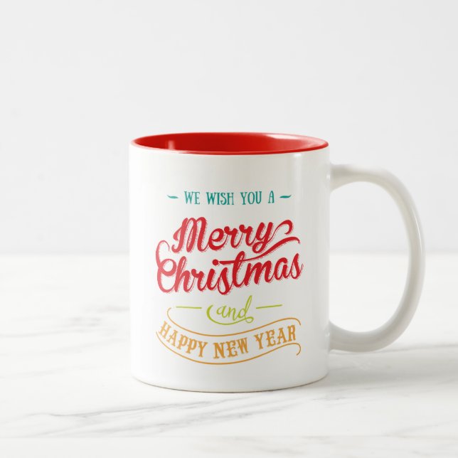 Tasse de café personnalisée de Noël de photo (Droit)