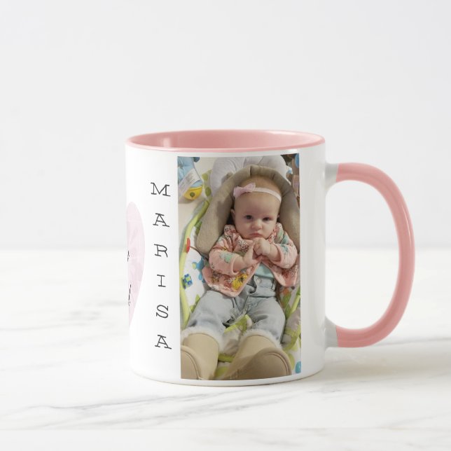 Tasse de café personnalisée de poignée de rose de (Droite)
