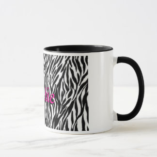 Tasse de café personnalisée d'impression de zèbre