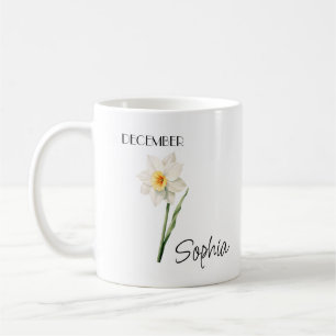Tasse de café personnalisée Fleur de décembre