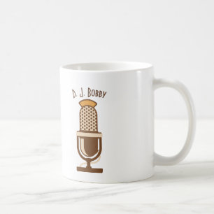 Tasse de café personnalisée par microphone vintage
