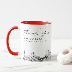 Tasse de café personnalisée pour mariage à San Fra