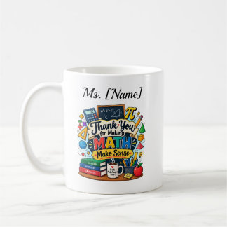 Tasse de café personnalisée pour professeur de mat
