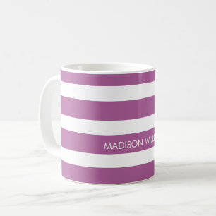 Tasse de café personnalisée rayée
