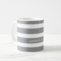 Tasse de café personnalisée rayée