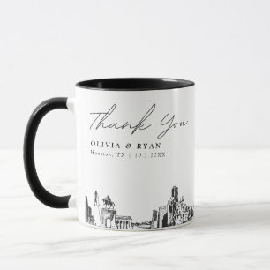 Tasse de café personnalisée simple pour mariage à 