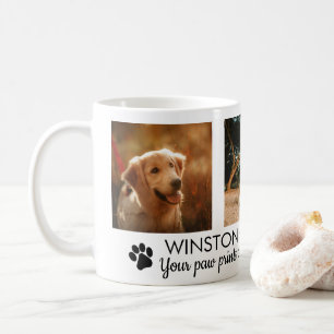 Tasse de café photo mémorial de chien Empreintes d