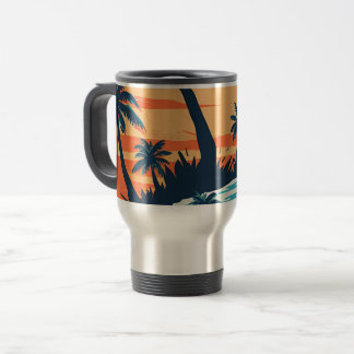 Tasse de café Plage de coucher de soleil tropical