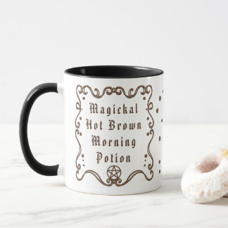 Tasse de café Potions matinales magiques de brun c
