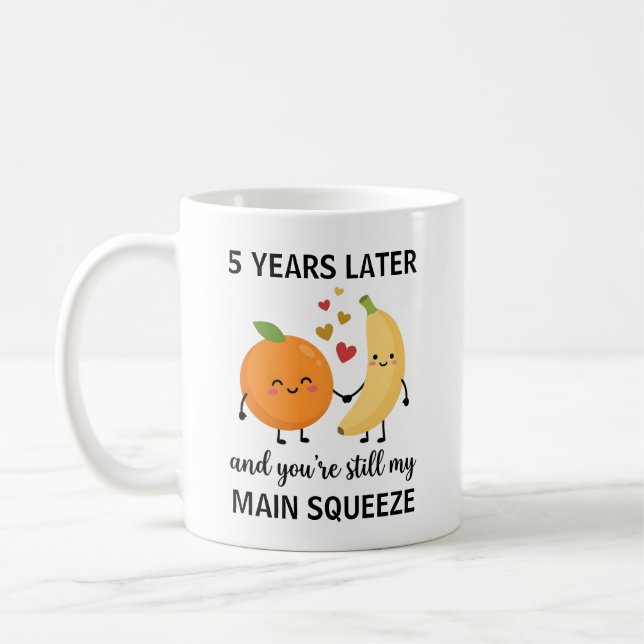 Tasse de café pour le 5e anniversaire de mariage F (Gauche)