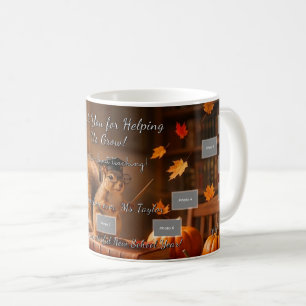 Tasse de café pour l'enseignant de retour à l'écol