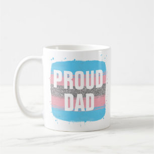 Tasse de café pour papa fier du drapeau transgenre