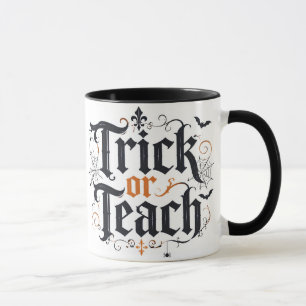 Tasse de café pour professeur Halloween Trick or T