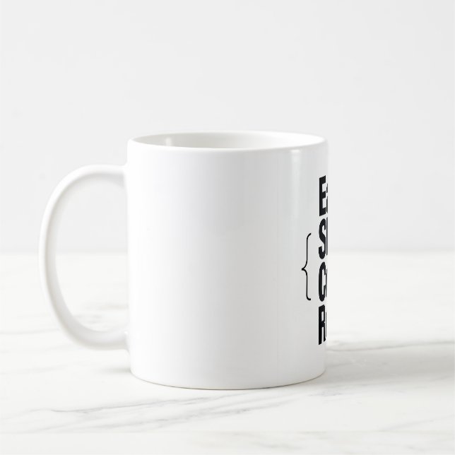 Tasse de café pour programmeur Eat Sleep Code Repe (Gauche)