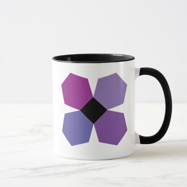 Tasse de café pourpre de bloc de fleur de PPE (Droite)