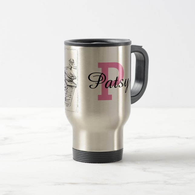 Tasse de café réutilisable personnalisée par nom (Devant droit)