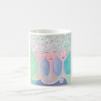 TASSE DE CAFÉ ROSE DE 3 SOEURS