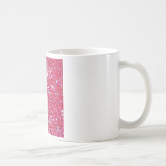 Tasse de café rose scintillante