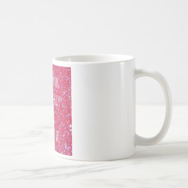 Tasse de café rose scintillante (Droite)