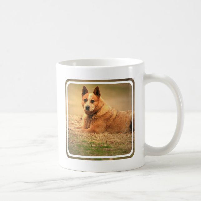 Tasse de café rouge australienne de chien de (Droite)