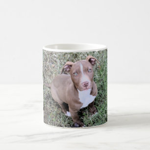 Tasse de café rouge de Pitbull de nez