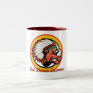 Tasse de café rouge de rhinocéros