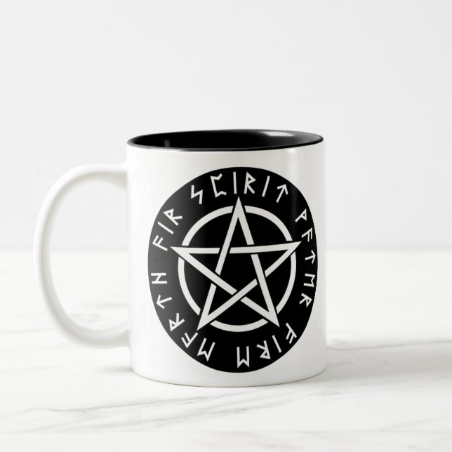 Tasse de café runique de pentagramme (Gauche)