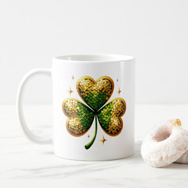Tasse de café Saint-Patrick (Avec donut)